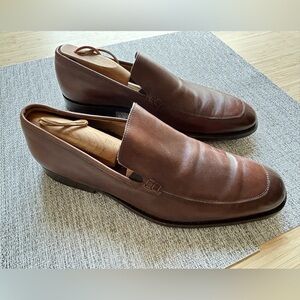 Varda Men’s Brown Leather Slip On Loafers